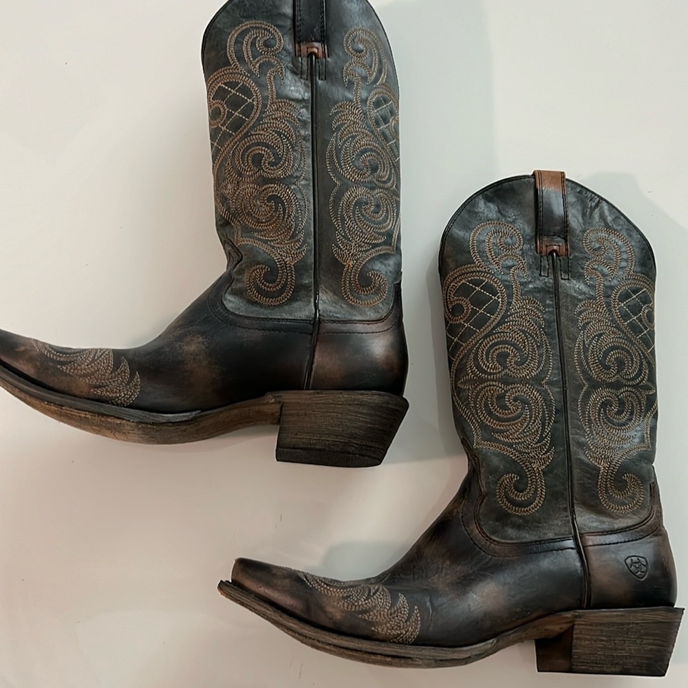 Ariat Black and Brown Western Boots